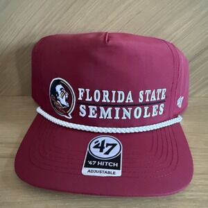 Florida State Seminoles FSU '47 Garnet Red Hitch Rope Snapback Adjustable Hat‎
